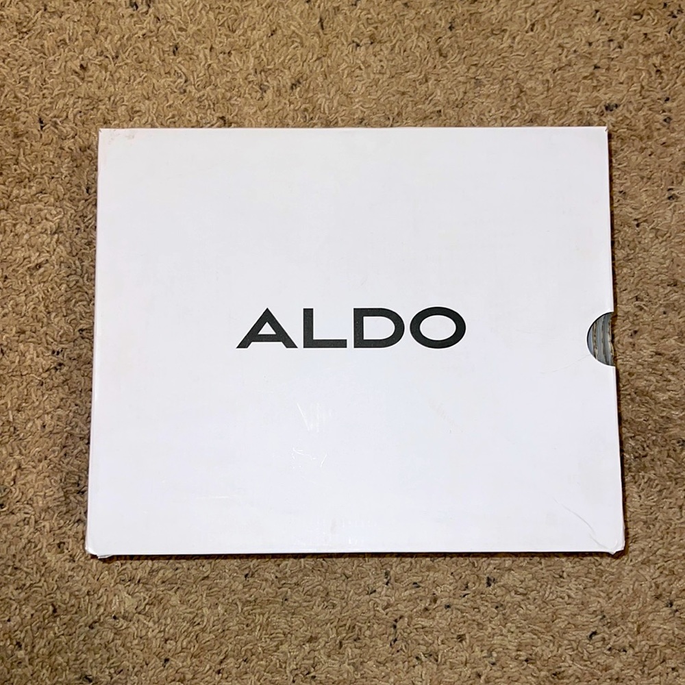 ALDO black lace up heeled combat boots